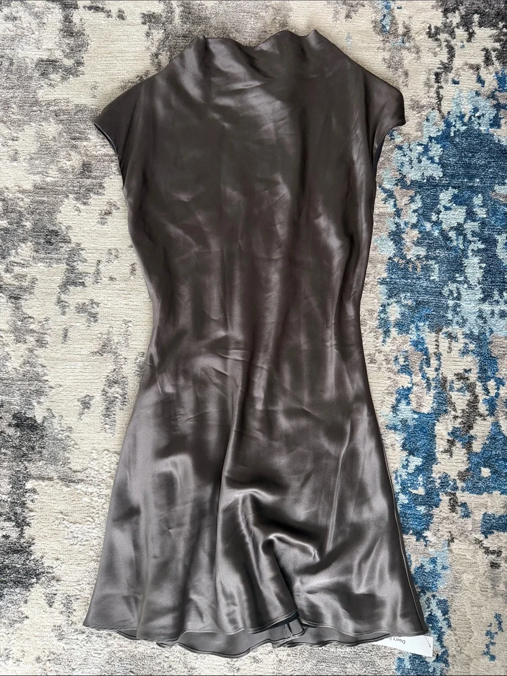 Reformation Rory Silk Dress in Black Pearl - Picture 5 of 7
